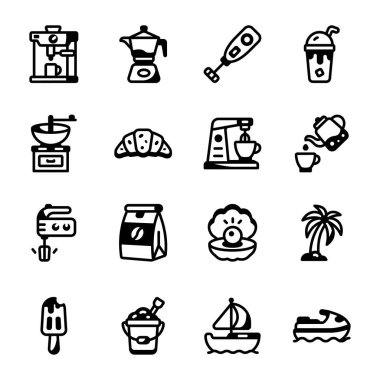 Glyph Biçim Gevşeme Simgelerinin Koleksiyonu