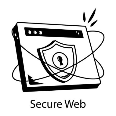 Güvenli ağın bu el çizilmiş simgesini al