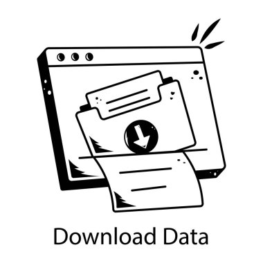 İndirme verisinin bu el çizilmiş simgesini al