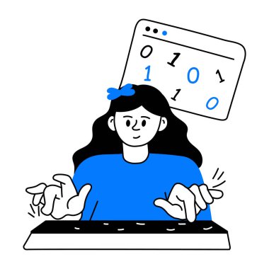 Web sitesi kodlamasının küçük bir çizimi