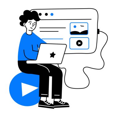 İçerik oluşturulmasının küçük bir çizimi