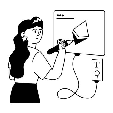 Nft yaratıcısının iyi tasarlanmış küçük bir çizimi