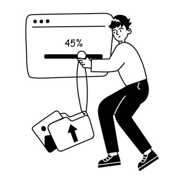 Veri yüklemesindeki karalama mini illüstrasyonuna bak