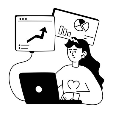 Burada veri analistinin küçük bir çizimi var.