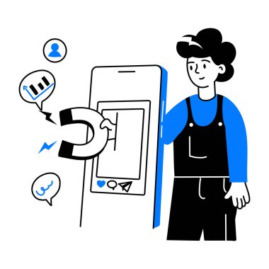 Şu karalama işini etkileyen küçük illüstrasyonu al.