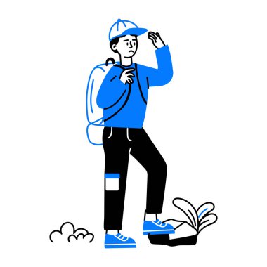 Solo seyahatin küçük bir çizimi