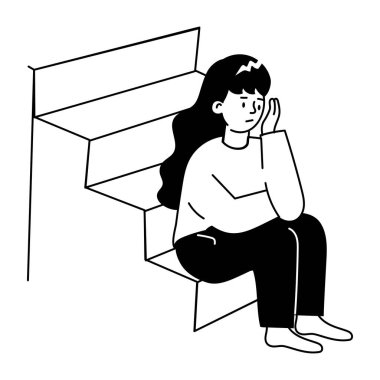 Premium el, düşüncenin mini çizimi