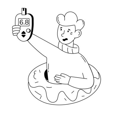 Karakter tabanlı karalama diyabet testinin mini çizimi