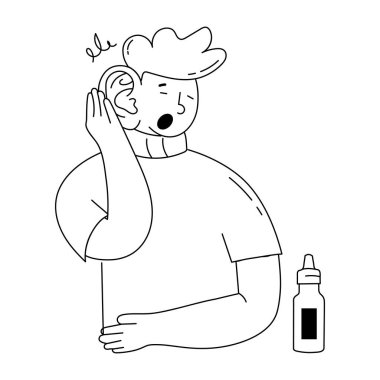 Kulak ağrısının bu küçük çizimini al.