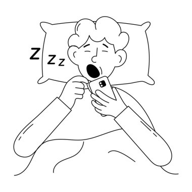 Huzursuz uykunun küçük bir çizimi.