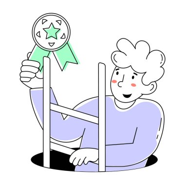 Kariyer başarısının küçük çizimlerine bakın.