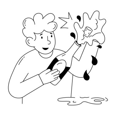 Şampanya kutlamalarının küçük çizimlerini indir