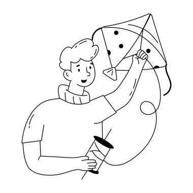 Uçurtmanın bu karalama mini çizimini alın