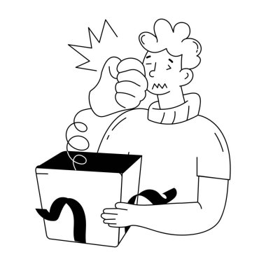 Ölçeklenebilir karalama Nisan şakasının mini çizimi