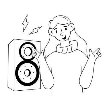 Bir dans partisinin karalama mini çizimini indir