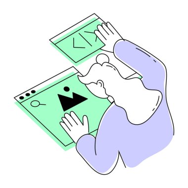 Web gelişiminin son karalama mini çizimi