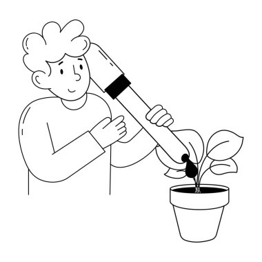 Bitki araştırmalarının küçük bir çizimi