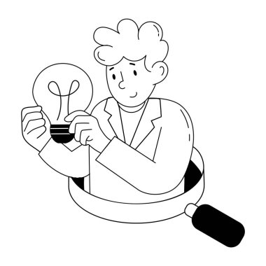 Keşif fikirlerinin karalama mini çizimini kullanmaya hazır