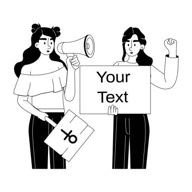 Feminist kampanyanın kabartma çizimlerine bakın.