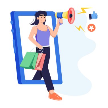 Sosyal medya pazarlamasının düz bir çizimi