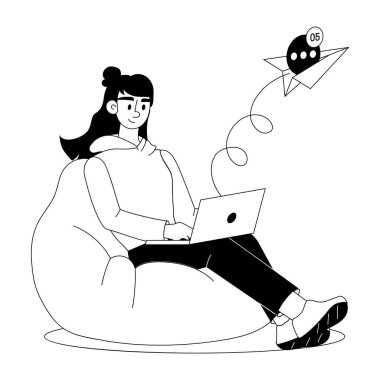 İleti göndermenin kabartma çizimini kullanmaya hazır