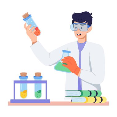 Kimyagerin kişiselleştirilebilir düz çizimi