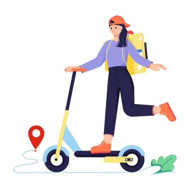 Teslimatçı kızın düz resimlerini kullanmak kolay