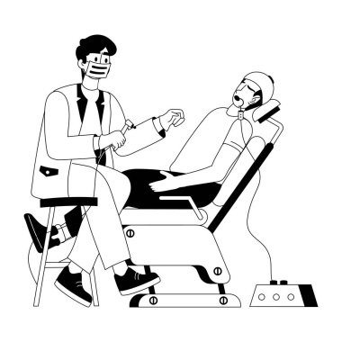 Diş cerrahisinin kabartma çizimine bakın.