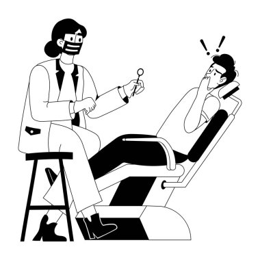 İşte odontalji tedavisinin kabartma çizimi.