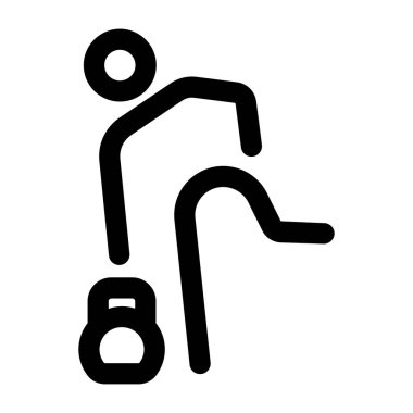 Durağan dengeyi koruyan bir karakteri gösteren bir taslak simgesi