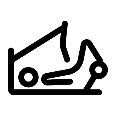 Bir karakter canlandırma tekmesini gösteren bir satır biçimi simgesi