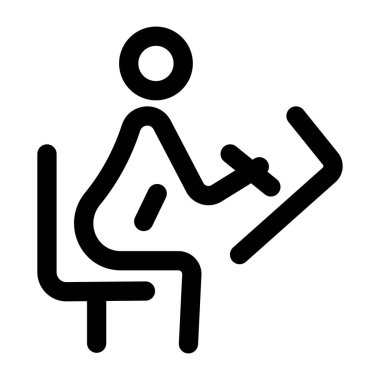 Bir sanatçıyı gösteren doğrusal simge