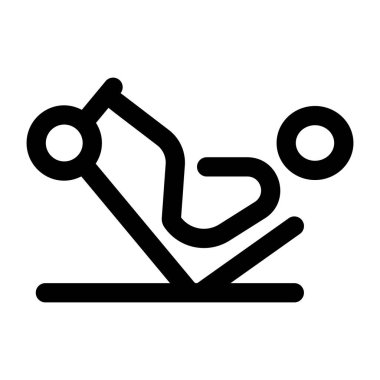 Bacak genişletme yapan bir karakteri gösteren doğrusal simge