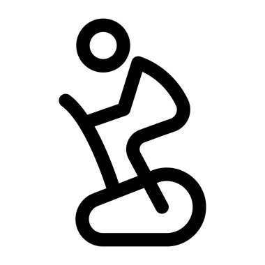 Bisiklet süren bir karakteri gösteren doğrusal bir simge