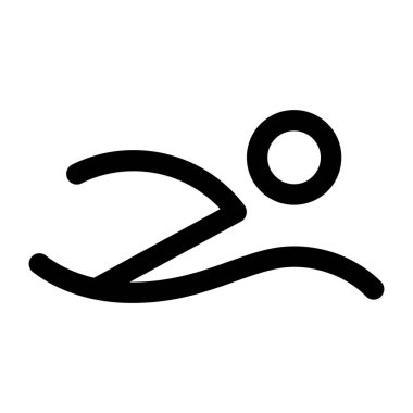 Bir karakteri yüzerken gösteren bir taslak simgesi