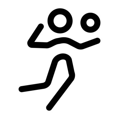 Voleybol kazığı yapan bir karakteri gösteren doğrusal bir simge