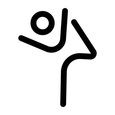 Buz pateni yapan bir karakteri gösteren doğrusal bir simge