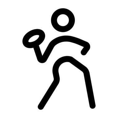 Amerikan futbolu oynayan bir karakteri gösteren bir satır biçimi simgesi