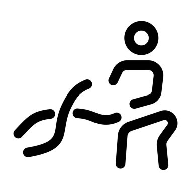 Savaş halatları yapan bir karakteri gösteren bir taslak simgesi