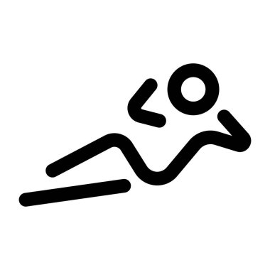 Bisiklet mekiği çeken bir karakteri gösteren doğrusal bir simge