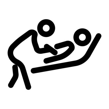 Hasta bakımını gösteren doğrusal bir simge