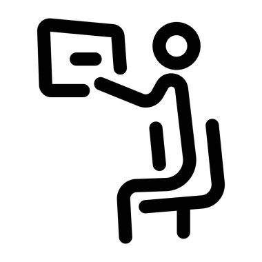 Tıbbi görüntülemeyi temsil eden bir taslak biçim simgesi