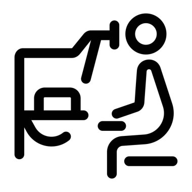 Spirometriyi temsil eden bir taslak biçim simgesi