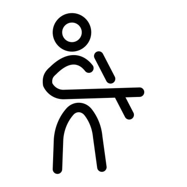 Kollarını esneten doğrusal bir simge