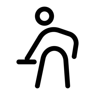 Omurga gerilmesini gösteren doğrusal bir simge