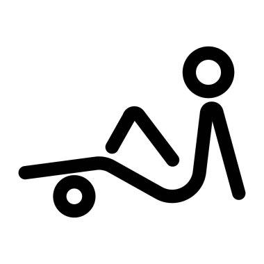 Bacak kası egzersizi tasvir eden doğrusal bir simge