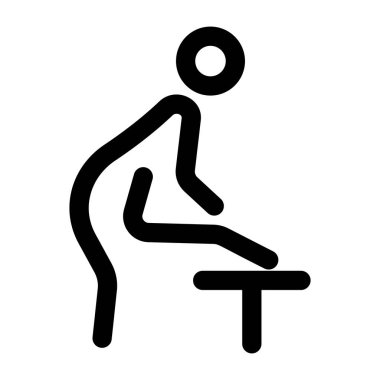 Pasif gerilmeyi gösteren doğrusal biçim simgesi