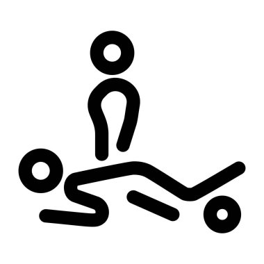 Doku masajını gösteren bir satır biçimi simgesi