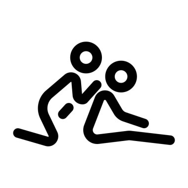 Sırt masajını gösteren doğrusal bir simge