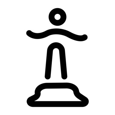 Bir sörfçüyü tasvir eden doğrusal bir simge